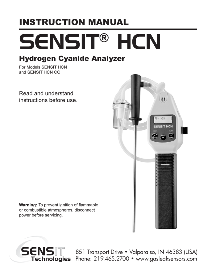 SENSIT HCN Manual png